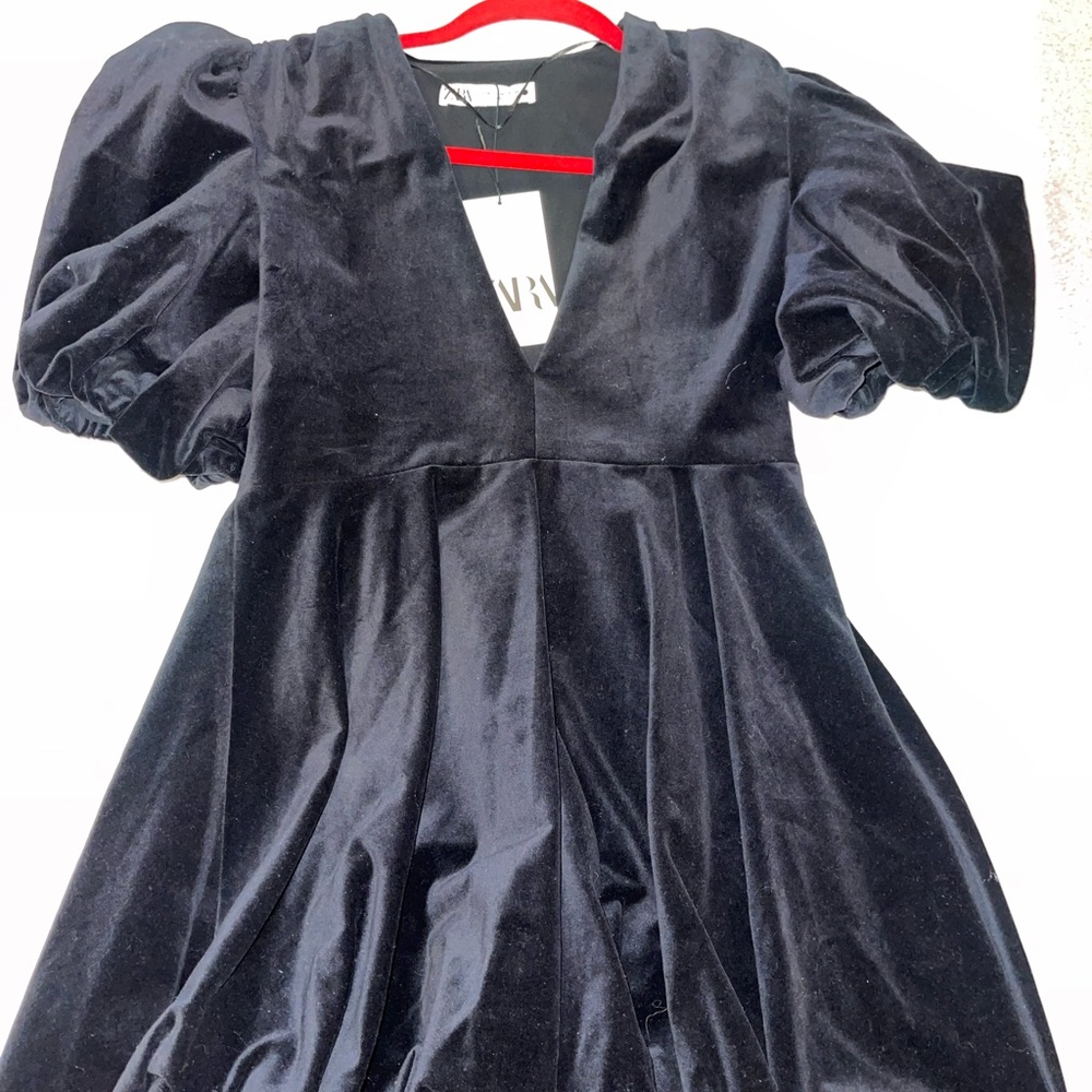 Black velvet Zara dress